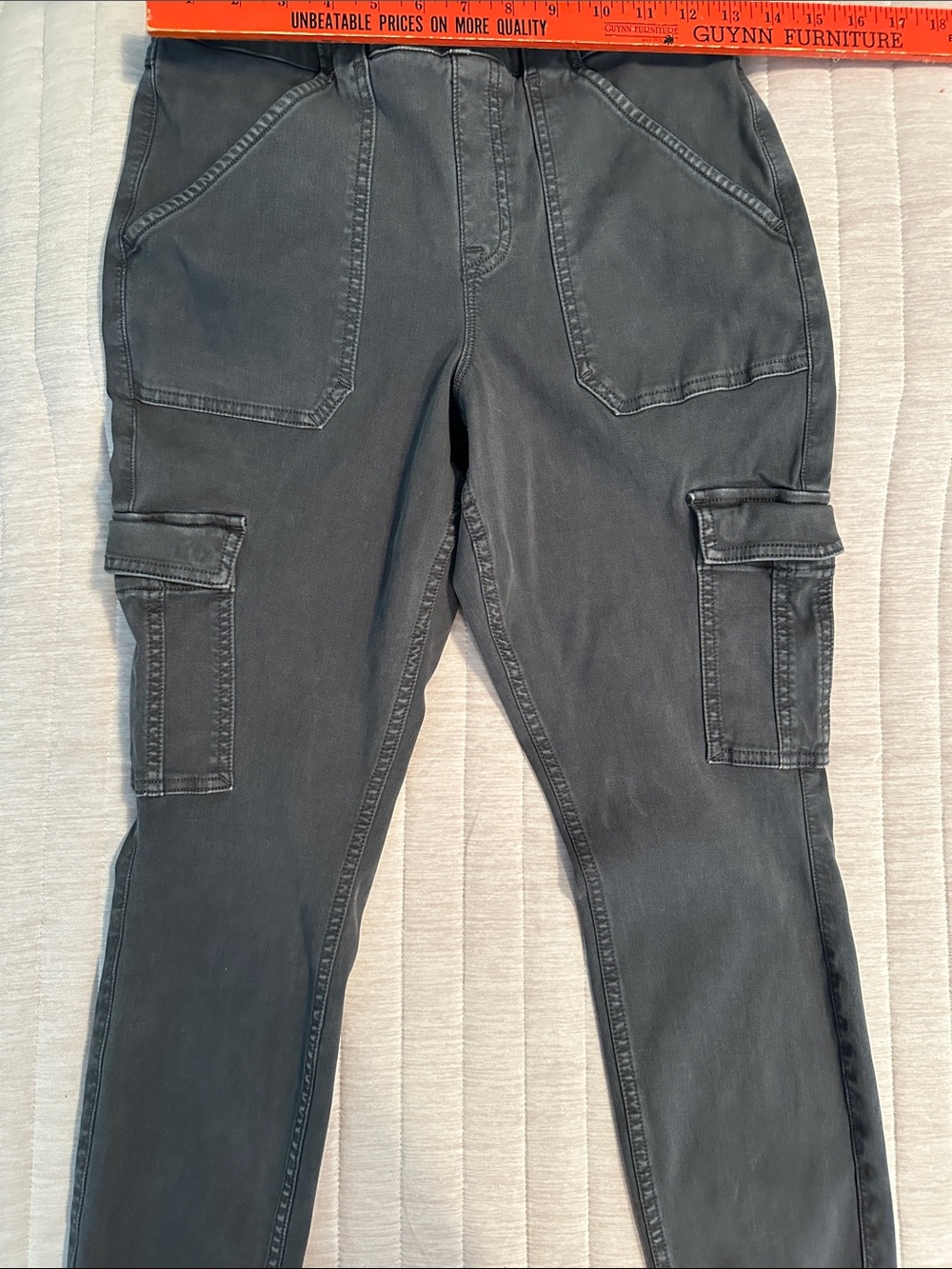 Spanx black straight leg jeans. Size large , length 26 inches.